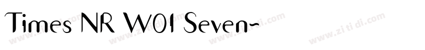 Times NR W01 Seven字体转换